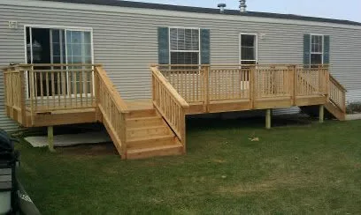 Multi-level deck and stairs